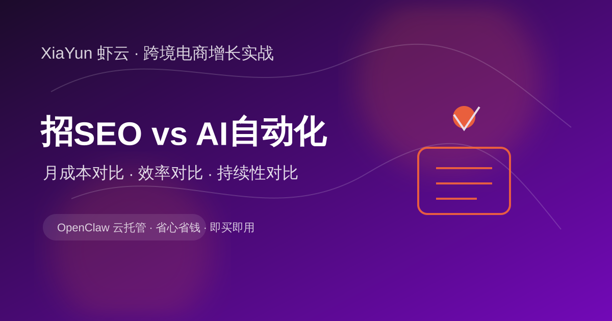招 SEO vs AI 自动化：月成本对比、效率对比、持续性对比